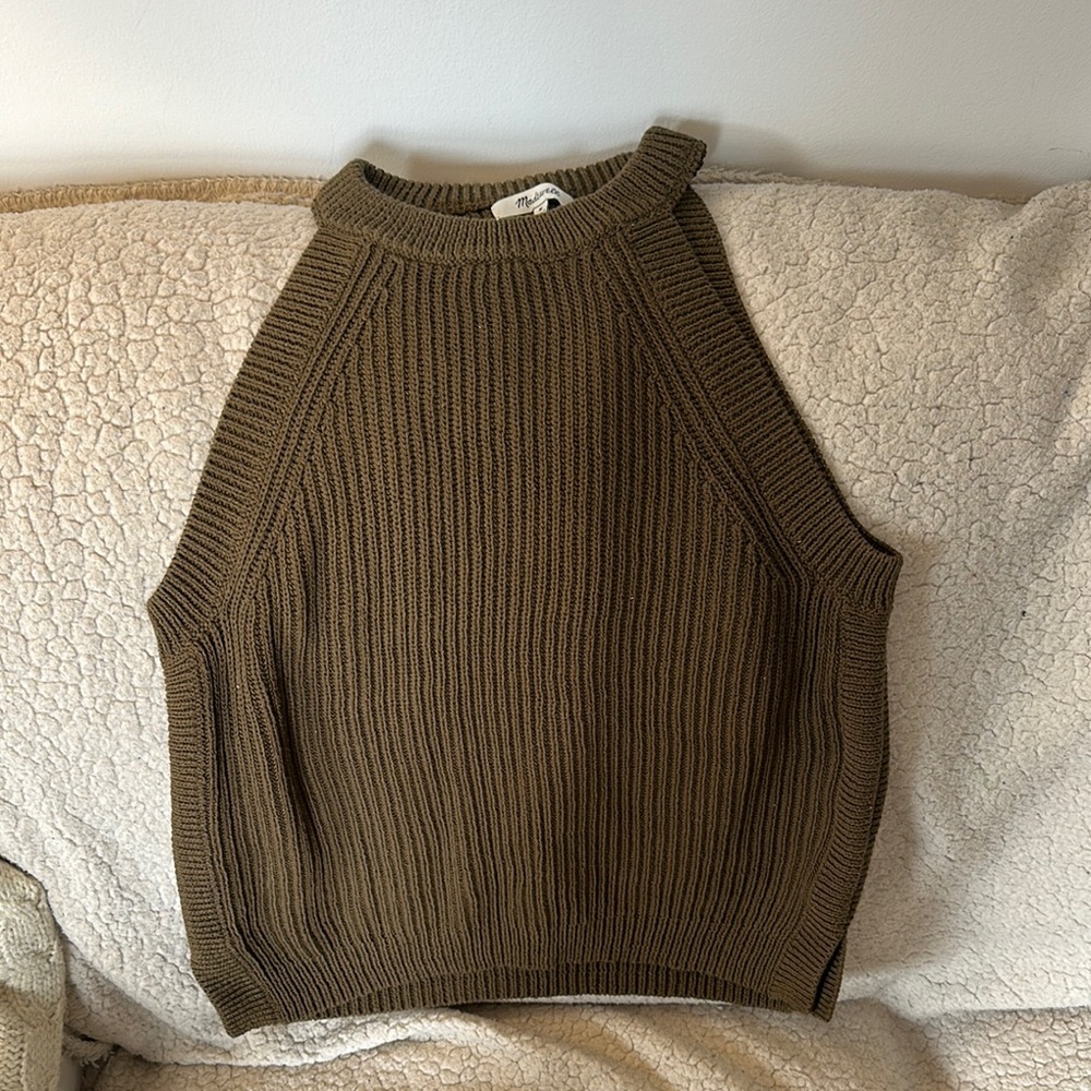 Madewell Green Knit Tank size M